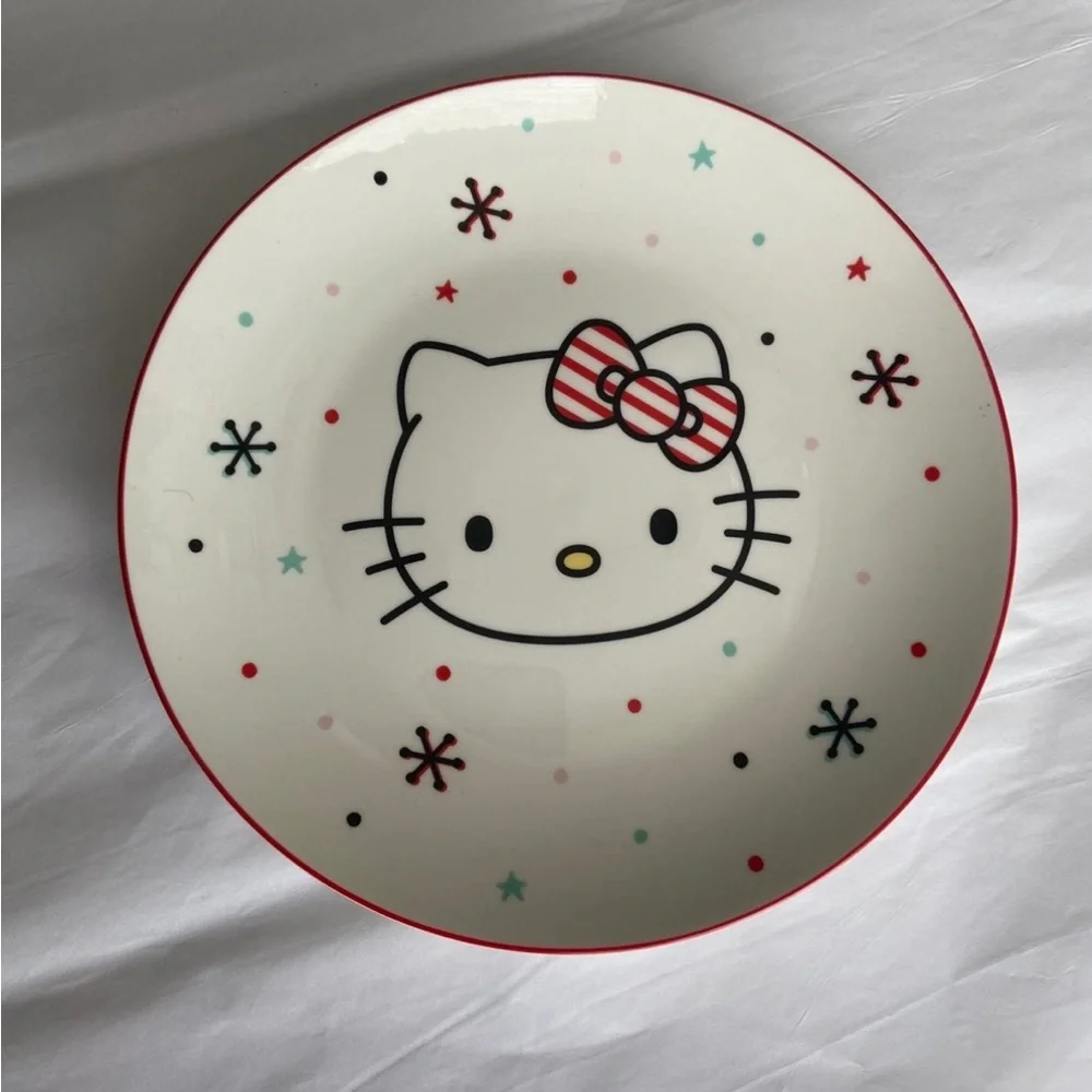 Sanrio Hello Kitty 2022 Ceramic Christmas Plate New